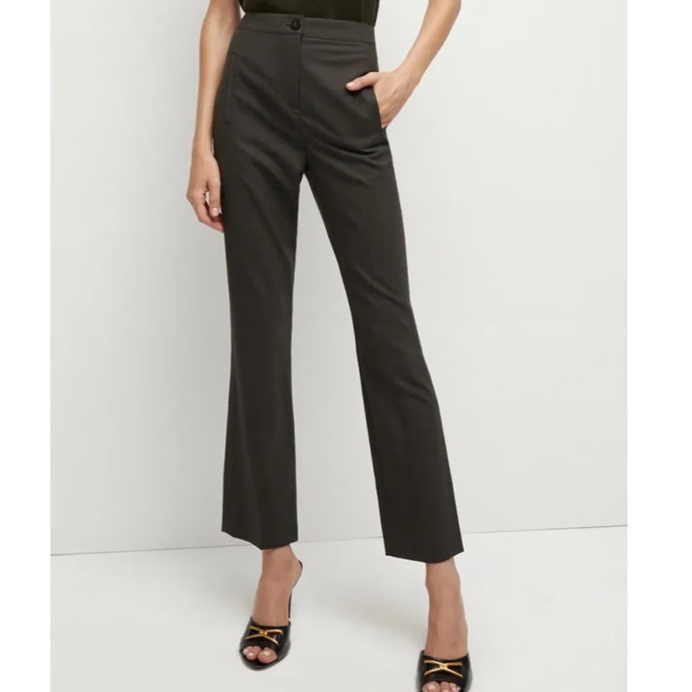 NWT VERONICA BEARD Arte Cropped Loden Green Pants | Size 6